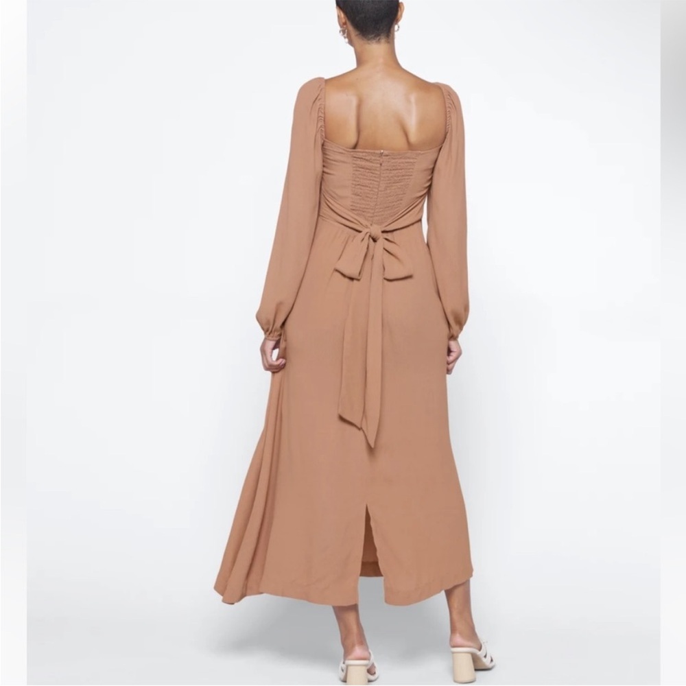 Gracemade | NWOT Esther Eco Midi‎ Dress In Brown | S - Picture 2 of 11